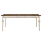Juego de comedor extensible de madera de caucho maciza para 4-6 personas