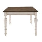 Juego de comedor extensible de madera de caucho maciza para 4-6 personas