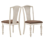 Juego de comedor extensible de madera de caucho maciza para 4-6 personas