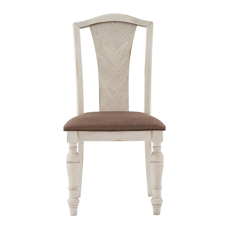 Juego de comedor extensible de madera de caucho maciza para 4-6 personas