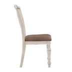 Juego de comedor extensible de madera de caucho maciza para 4-6 personas