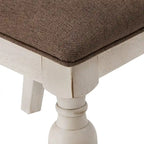 Juego de comedor extensible de madera de caucho maciza para 4-6 personas