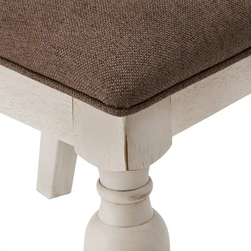 Juego de comedor extensible de madera de caucho maciza para 4-6 personas