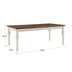 Juego de comedor extensible de madera de caucho maciza para 4-6 personas