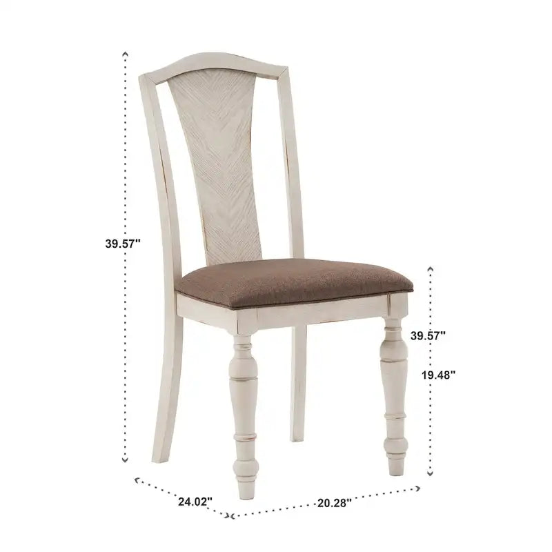 Juego de comedor extensible de madera de caucho maciza para 4-6 personas