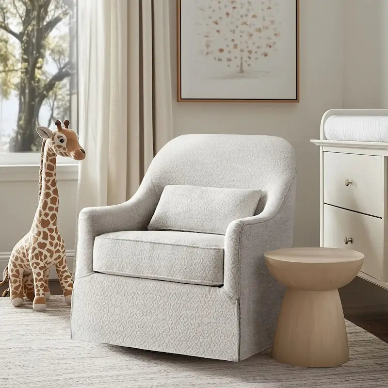 Sillón giratorio de 360 grados Ivory/Black