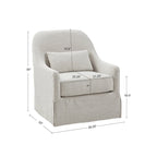 Sillón giratorio de 360 grados Ivory/Black