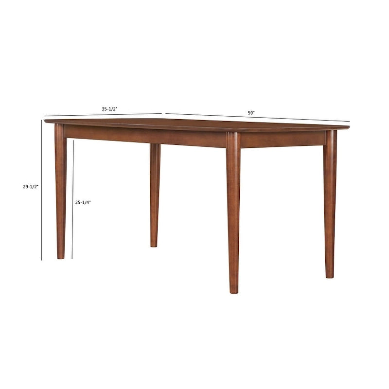 Mesa de comedor rectangular con patas de 59 pulgadas