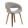 Silla de comedor de estilo de mediados de siglo con tapicería de tela