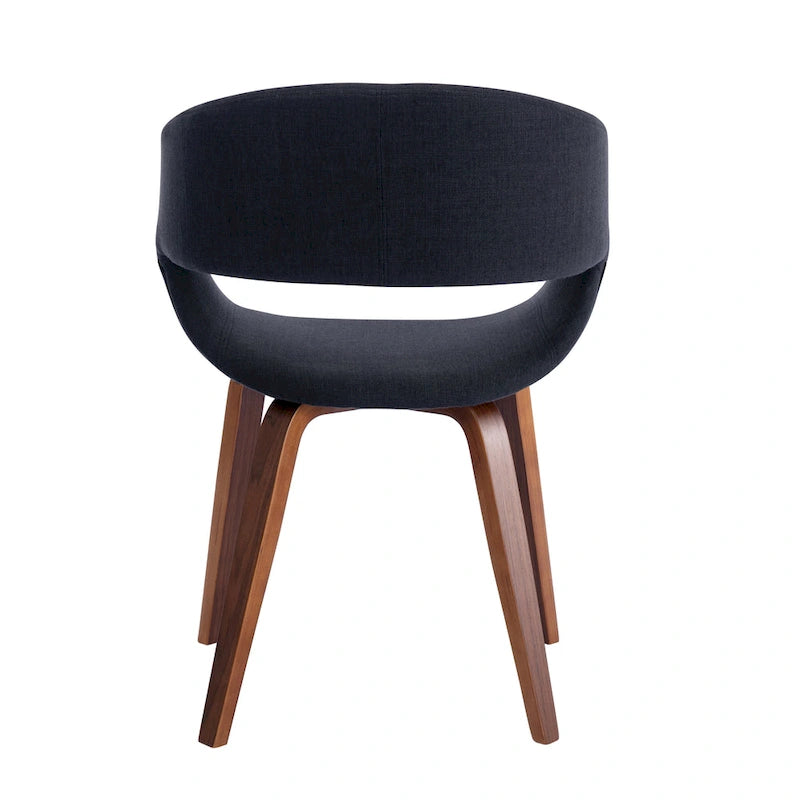 Silla de comedor de estilo de mediados de siglo con tapicería de tela