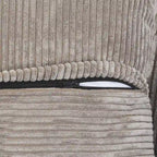 142 Sofá Seccional Oversized en Pana con Forma de L, Clásico y Profundo, con Otomana
