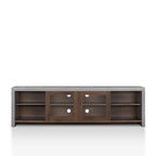 Mueble de TV de almacenamiento multifuncional de cristal contemporáneo de 71 pulgadas