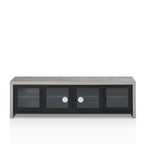Mueble de TV de almacenamiento multifuncional de cristal contemporáneo de 71 pulgadas