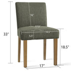 Silla de comedor tapizada (juego de 2)