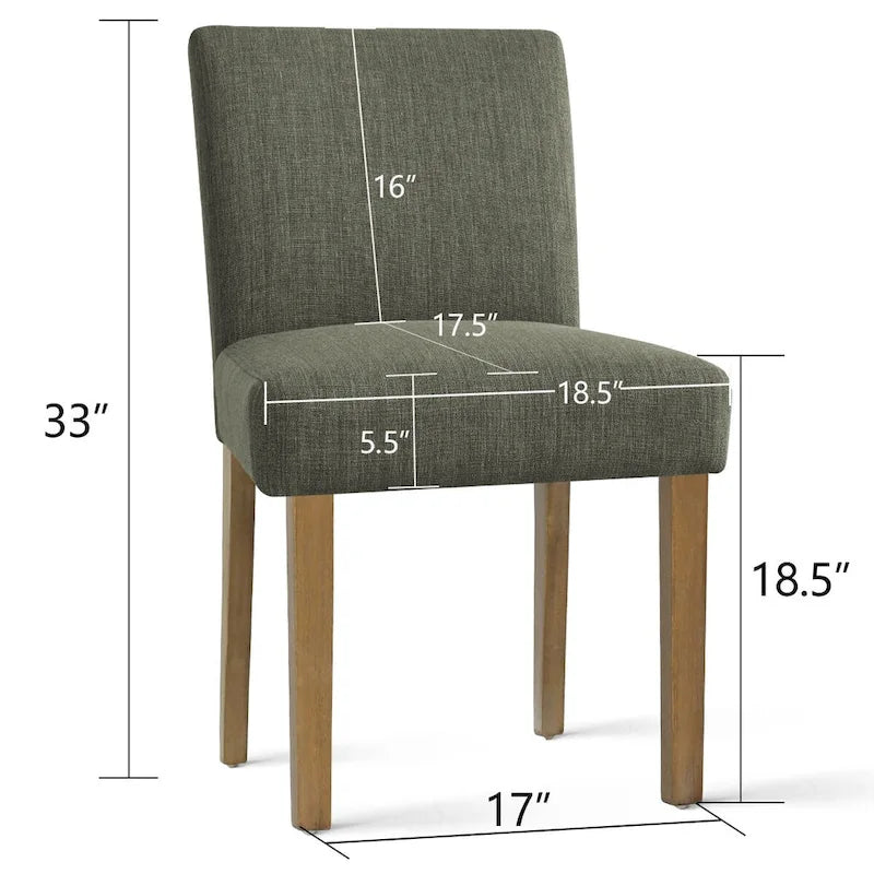 Silla de comedor tapizada (juego de 2)