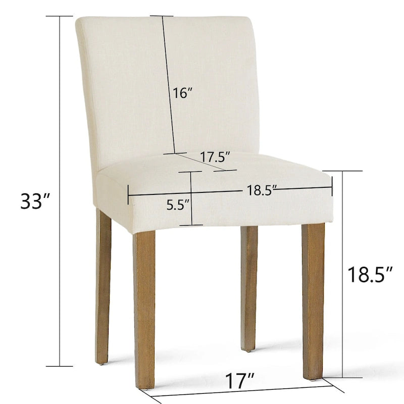 Silla de comedor tapizada (juego de 2)