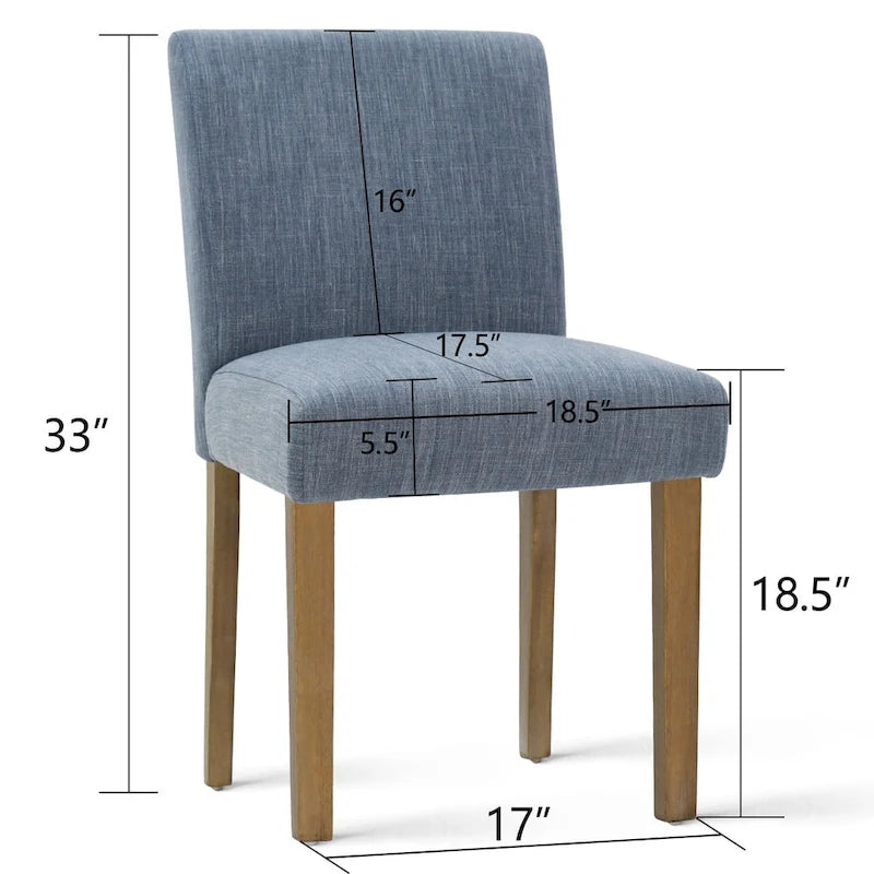 Silla de comedor tapizada (juego de 2)