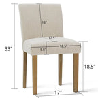 Silla de comedor tapizada (juego de 2)