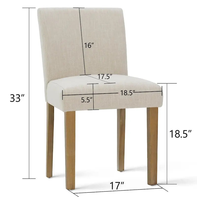 Silla de comedor tapizada (juego de 2)
