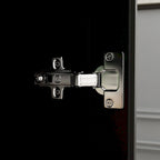 Aparador de laca tipo bufé de 55.1 pulgadas, vitrina con puertas de vidrio, librería