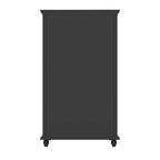 Aparador de laca tipo bufé de 55.1 pulgadas, vitrina con puertas de vidrio, librería