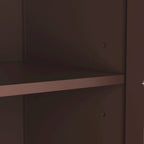 Aparador de laca tipo bufé de 55.1 pulgadas, vitrina con puertas de vidrio, librería