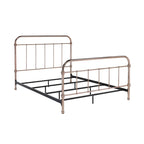 Cama con panel de lamas de metal
