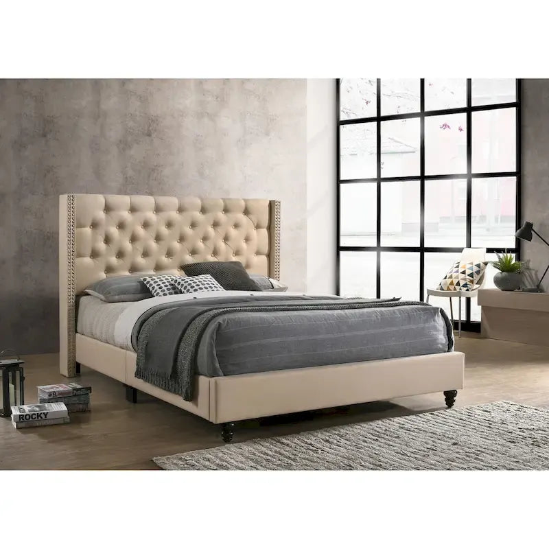 Cama tapizada capitoné
