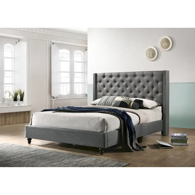 Cama tapizada capitoné