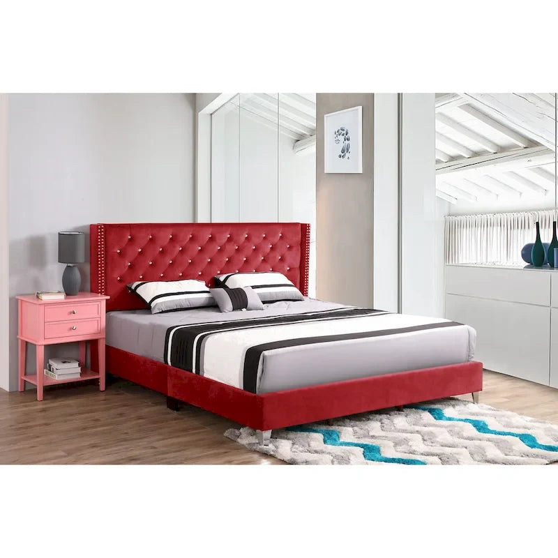 Cama tapizada capitoné