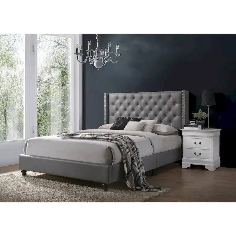 Cama tapizada capitoné
