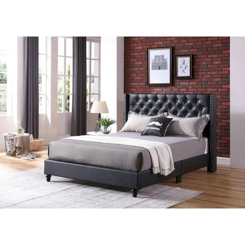 Cama tapizada capitoné