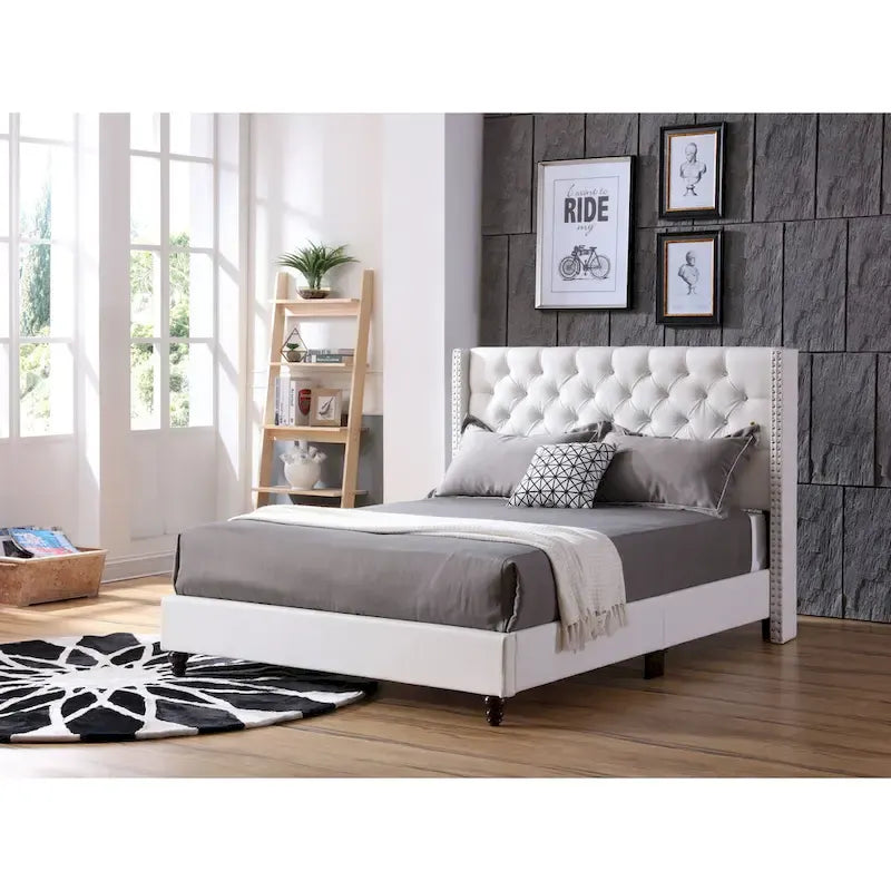 Cama tapizada capitoné