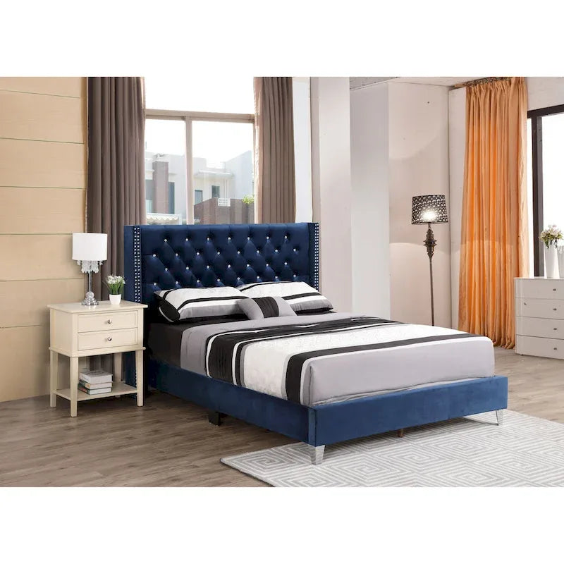 Cama tapizada capitoné