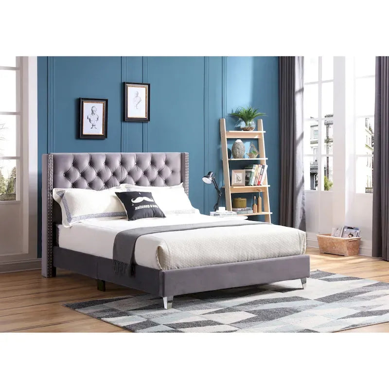 Cama tapizada capitoné
