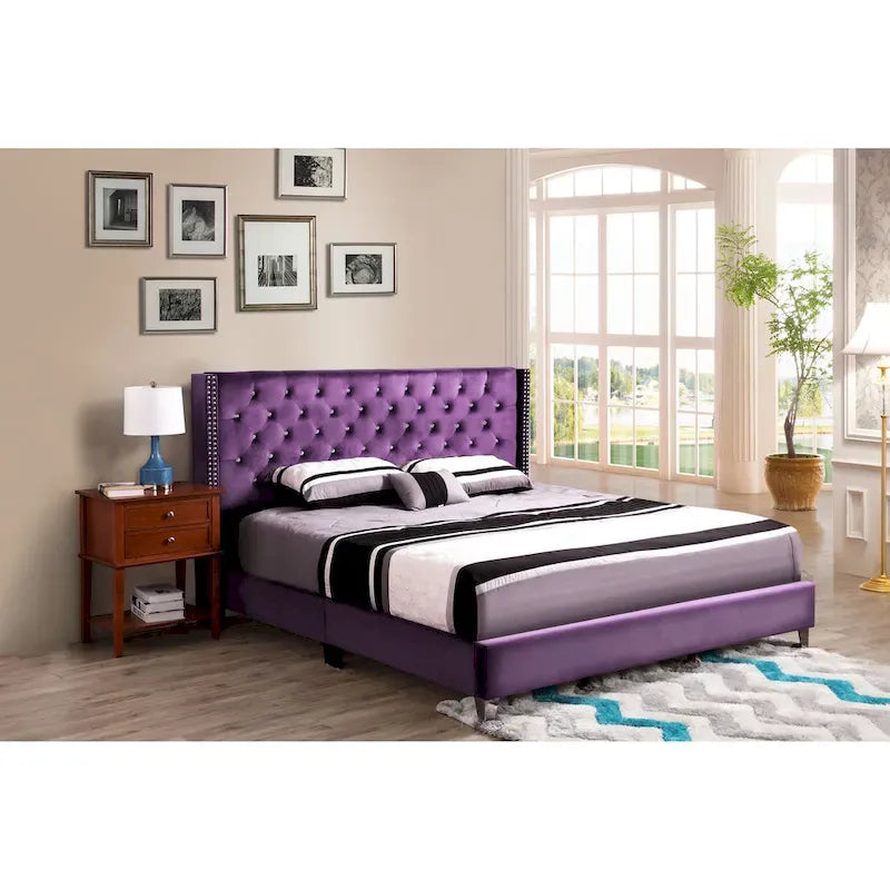 Cama tapizada capitoné