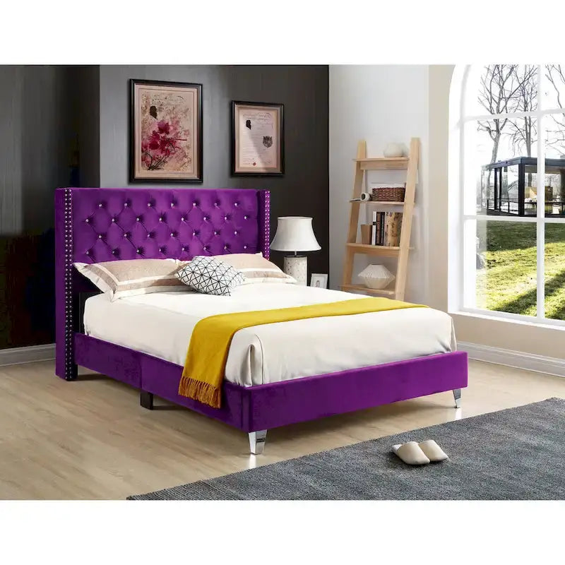 Cama tapizada capitoné
