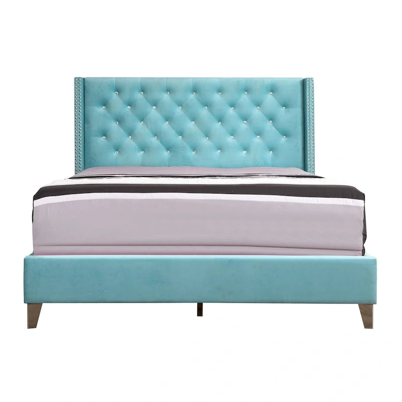 Cama tapizada capitoné