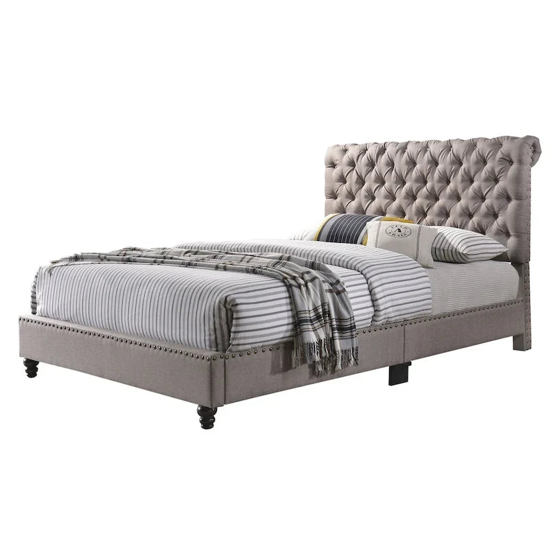 Cama tapizada capitoné
