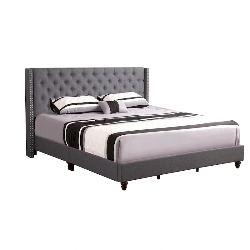 Cama tapizada capitoné