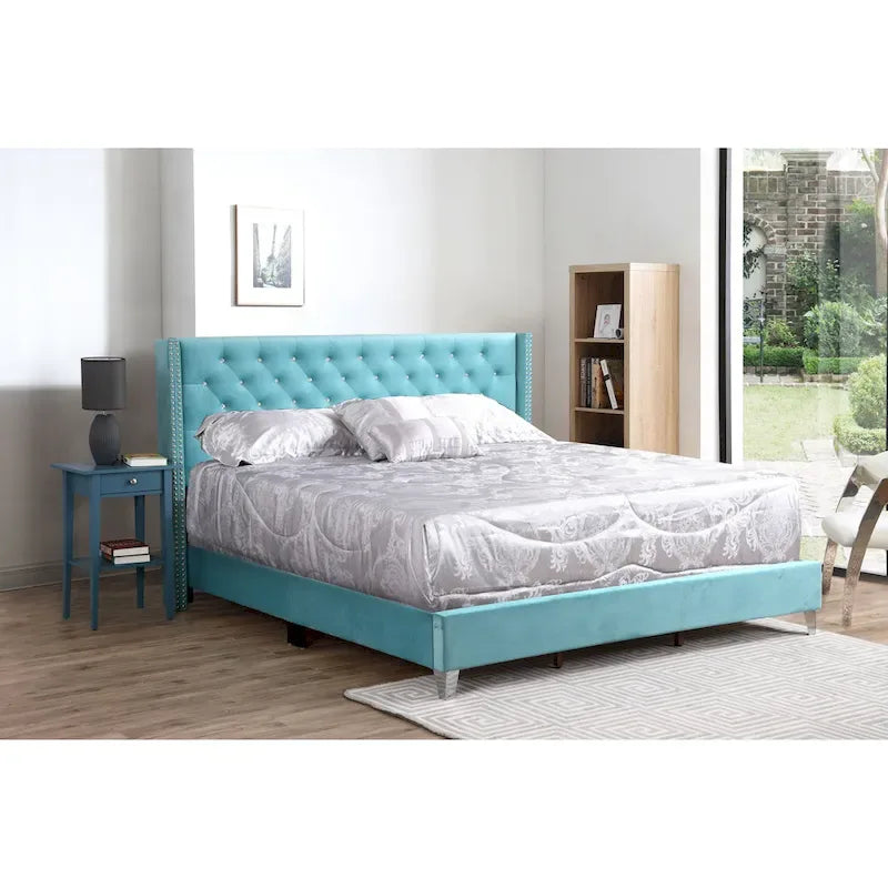 Cama tapizada capitoné