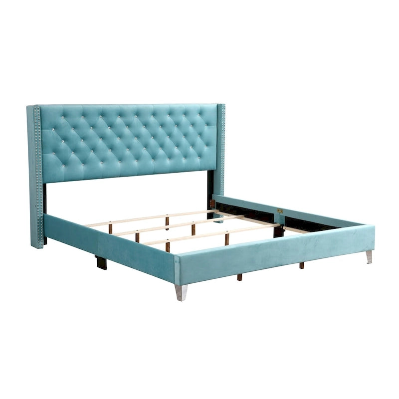 Cama tapizada capitoné