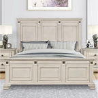 Juego de dormitorio de 5 piezas Distressed Parchment Wood