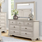 Juego de dormitorio de 5 piezas Distressed Parchment Wood