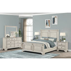 Juego de dormitorio de 5 piezas Distressed Parchment Wood
