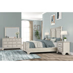 Juego de dormitorio de 5 piezas Distressed Parchment Wood