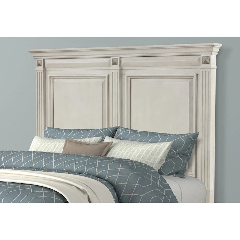 Juego de dormitorio de 5 piezas Distressed Parchment Wood