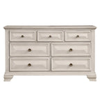 Juego de dormitorio de 5 piezas Distressed Parchment Wood