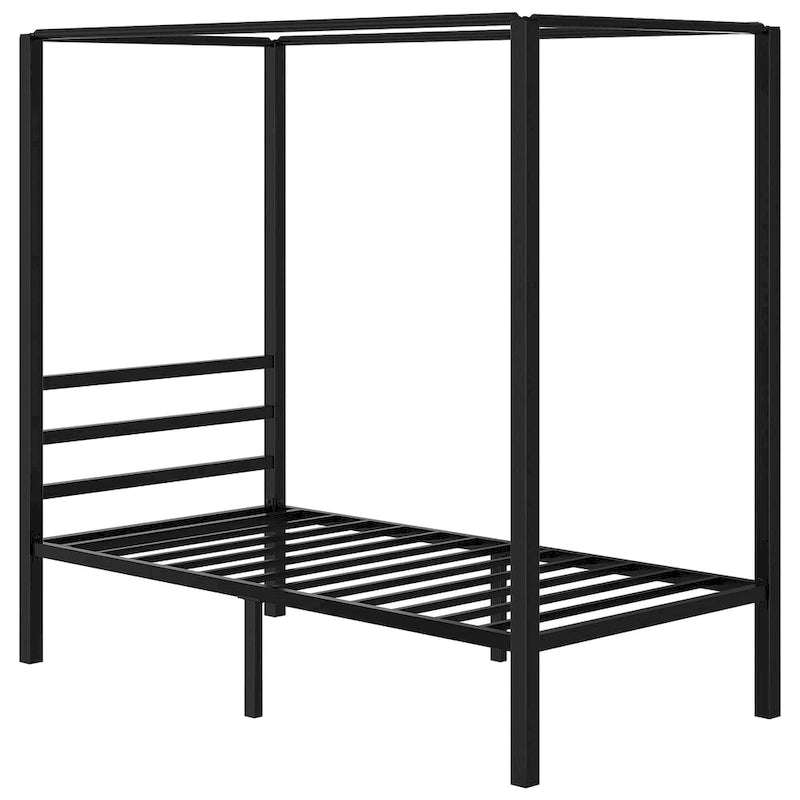 Base de cama tipo plataforma con dosel de metal Twin/King