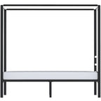 Base de cama tipo plataforma con dosel de metal Twin/King